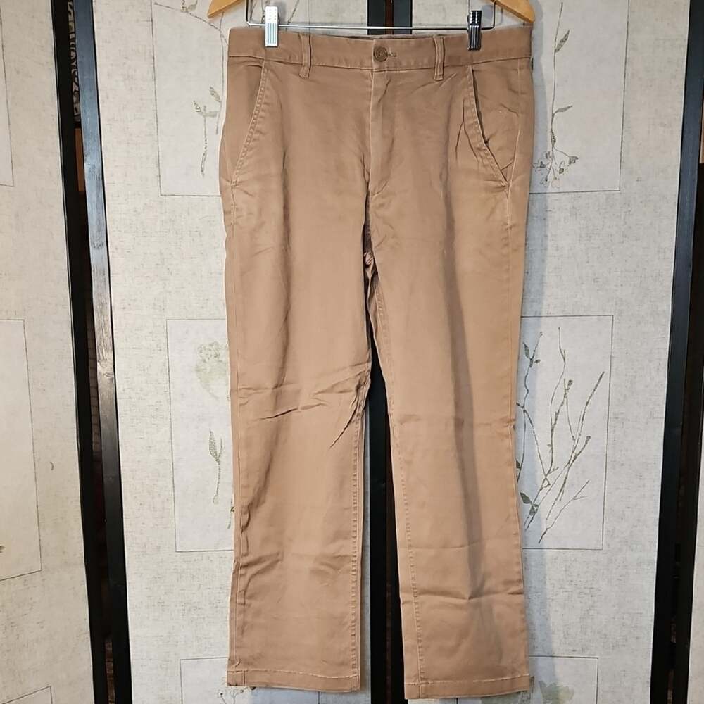 H&M Tan Chinos with Straight Leg Design and Durable Fabric